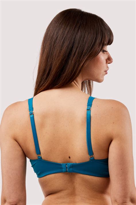 second skin teal recycled triangle bra deja day discount best quality delivery free over 80