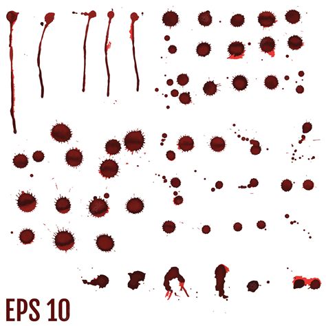 Premium Vector Blood Blot Red Drops Splatter Painted Art