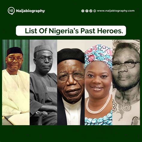 List Of Nigerias Past Heroes And Their Achievements Naijabiography