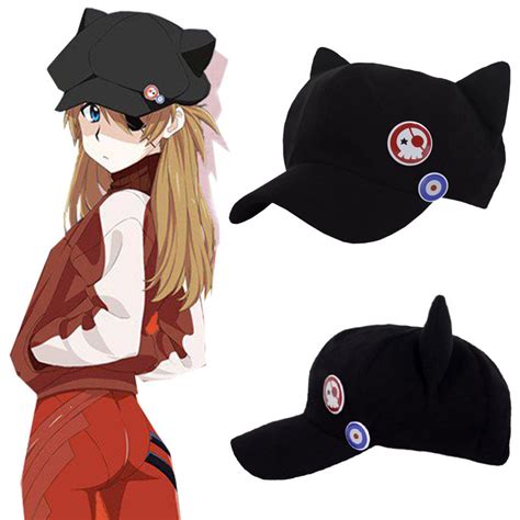 Buy Eva Asuka Anime Hat Cat Ear Cute Black Plush