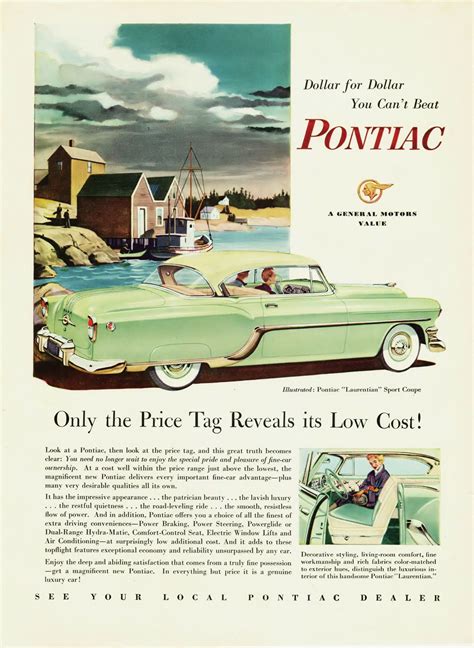 1954 Pontiac Ad Cdn 01 Pontiac Classic Cars Trucks Vintage Cars 1950s