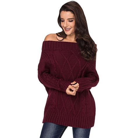Aliexpress Com Buy Wipalo Sexy Off Shoulder Women Sweater Pullover