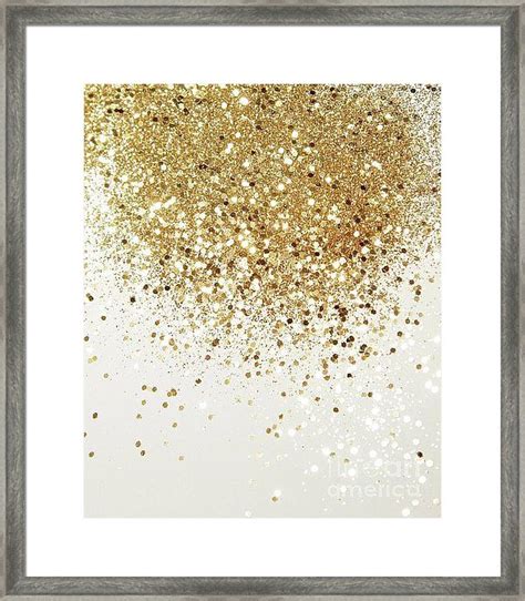 Sparkling Gold Glitter Glam 2 Shiny Decor Art Framed Print By