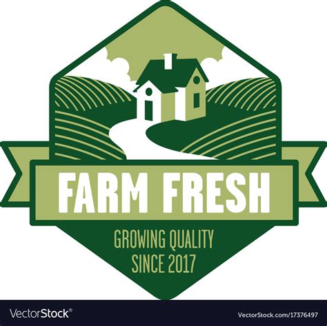 Farm Fresh Logo Royalty Free Vector Image Vectorstock
