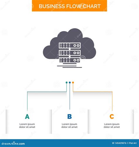 Cloud Storage Computing Data Flow Business Flow Chart Design With 3