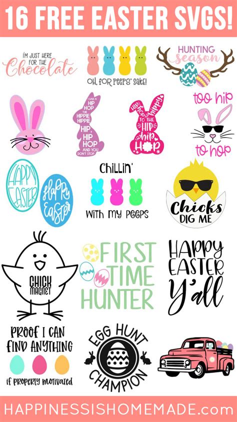 Free Easter SVG Files - Happiness is Homemade
