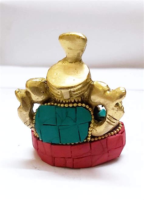 Parijat Handicraft Brass Metal Lord Ganesha Ganpati Religious Metal