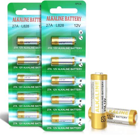 Piles A27 12v 27a 12 Volts Alkaline Batterie Mn27 V27a 10 Pièces Sans