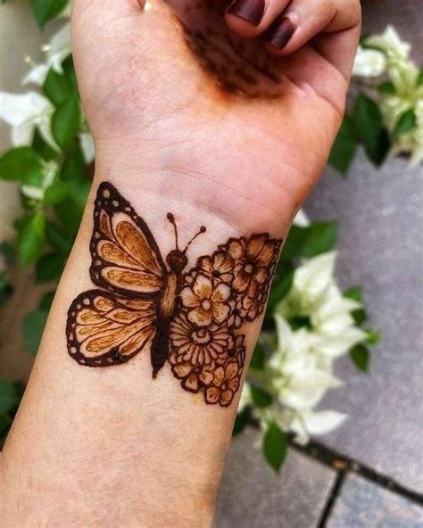 Butterfly Mendhi Designs Henna Tattoo Designs Mehndi Designs For