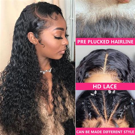 Deep Wave Hd Lace Closure Human Hair Hd Lace Front Pre Plucked Natural