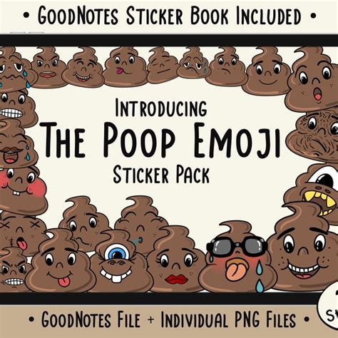 Poop Emoji Sticker Etsy