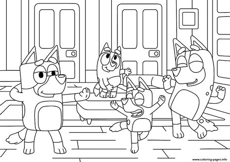 Print Bluey Coloring Pages Bluey Coloring Pages Bluey Party Kids