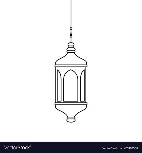 Ramadan Kareem Lantern Hanging Icon Royalty Free Vector