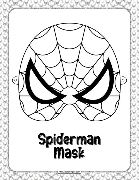 Spiderman Mask Coloring Sheet Spiderman Coloring Spiderman Mask