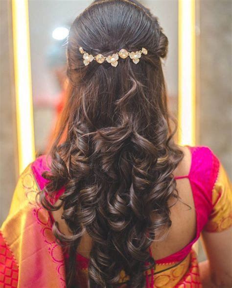 perfect simple hair style for reception indian for long hair stunning and glamour bridal haircuts