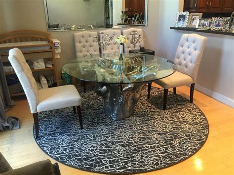 Custom Made Round Rug Made By The Rug Warehouse For Los Angeles Dining