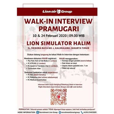 Lebih dari ribuan pos (point of sales) lion parcel tersebar di seluruh pelosok indonesia, anda mau menjadi salah satunya? Lowongan Kerja Pramugari Lion Air Group (Walk in Interview) - Gibran Waluyo di Jakarta Timur, 12 ...