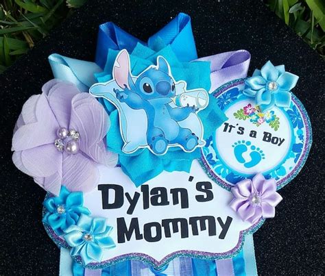 Baby Boy Stitch Themed Mommy To Be Baby Shower Corsage Or Etsy