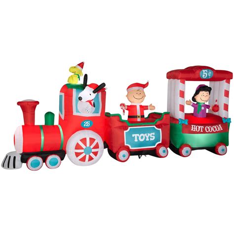 75ft Airblown® Inflatable Peanuts Christmas Train Michaels