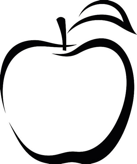Best Black And White Apple Illustrations Royalty Free