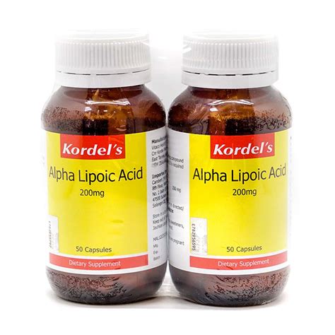 Now foods, alpha lipoic acid, extra strength, 600 mg, 120 veg capsules. Health Shop - Kordel's Alpha Lipoic Acid 2 x 50s