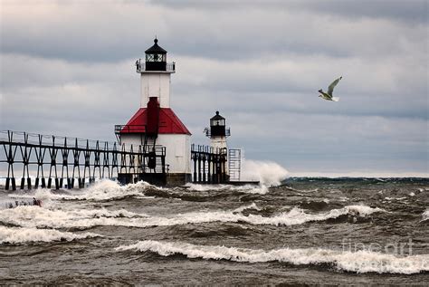 Stormy Lighthouse Photograph By Michael Shake Fine Art America