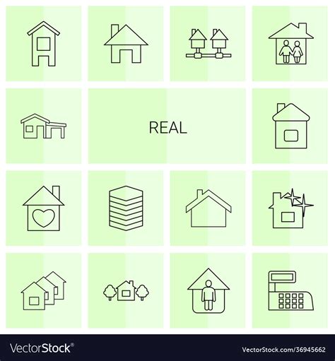 Real Icons Royalty Free Vector Image Vectorstock