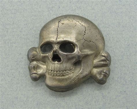 Ss Visor Cap Skull By Rzm M152 Original German Militaria