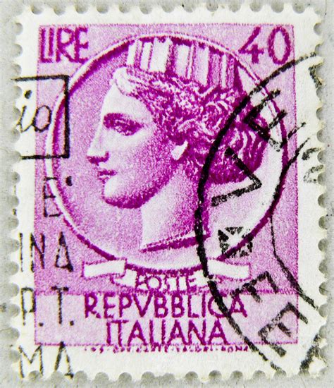 Beautiful Italian Stamp Italy 40 Lire Francobollo Turrita Flickr