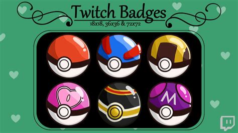 X Twitch Sub Badges Bit Badges Pokeballs Pokemon Etsy