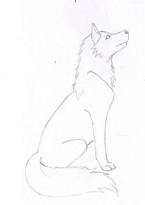 Simple Wolf Sketch Animal Drawings Sketches Art Drawings Sketches