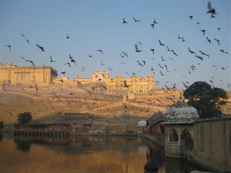 Gambar Pagi Refleksi India Jaipur Rajasthan Sejarah Kuno Amer
