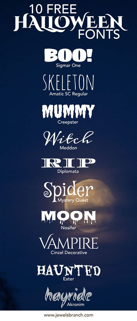 10 Free Halloween Fonts - Jewels Branch | Free halloween fonts, Halloween fonts, Halloween fonts ...