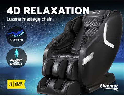 Livemor 4d Electric Massage Chair Sl Track Recliner Zero Gravity Back Shiatsu 9350062215043 Ebay