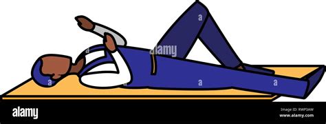 Mechanic Worker Lying Down Working Vector Illustration Design Stock