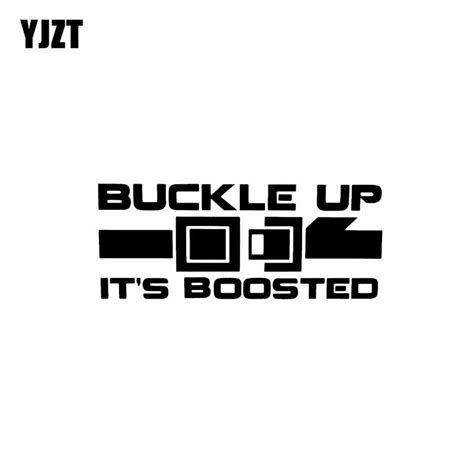 Yjzt 178cm73cm Buckle Up Its Boosted Turbo Car Sticker Vinyl Decal