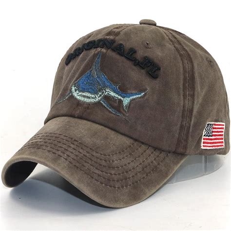 2018 New Style Retro Baseball Cap Shark Embroidery Baseball Hat