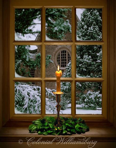 Christmas Candle In A Window Colonial Williamsburg Photo By Tom Green