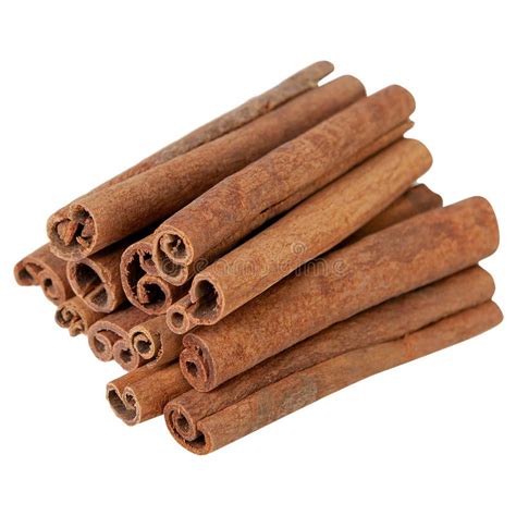 Cinnamon Sticks For Cooking And Cosmetics Five Sticks Close Up Stock