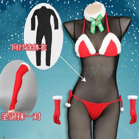 Cos Anime Cosplay Costume Bikini Sukumizu Christmas T New Year