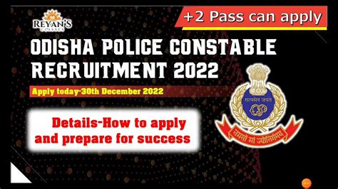 Odisha Police Constables Recruitment 2022 Reyansclasses Practice