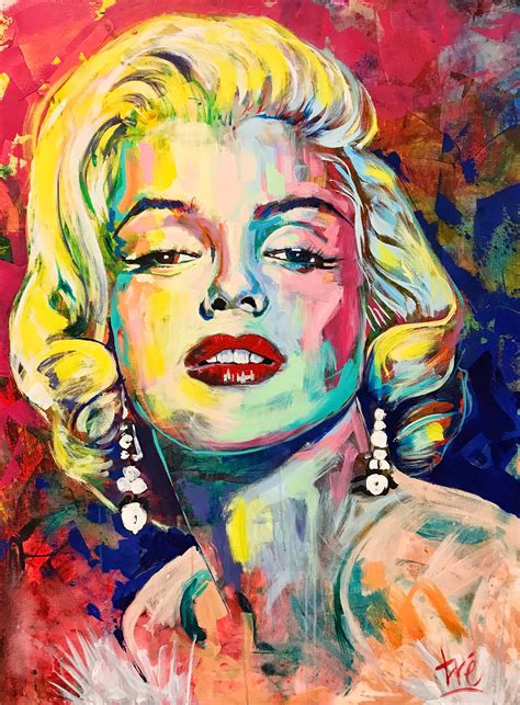 Marilyn Monroe Acrylic Painting Pop Art Marilyn Marilyn Monroe