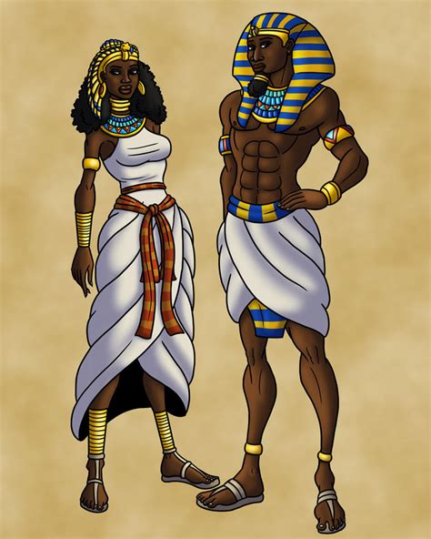 Pharaoh Ramses Ii And Queen Nefertari Colors By Tyrannoninja On