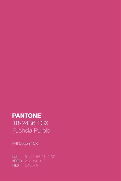 Pantone 18 2436 Tcx Fuchsia Purple Color Code Pantone Color Color