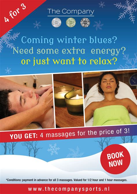 The Company Winter Massage Promo Winter Blues Massage Postcard