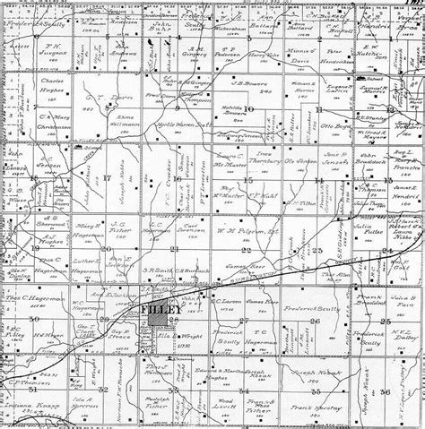 1922 Gage Co Ne Atlas Plat Map