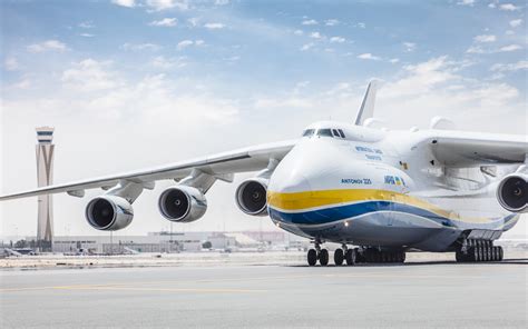 The Largest Aircraft An 225 Mriya On The Runway In Winter Wallpapers