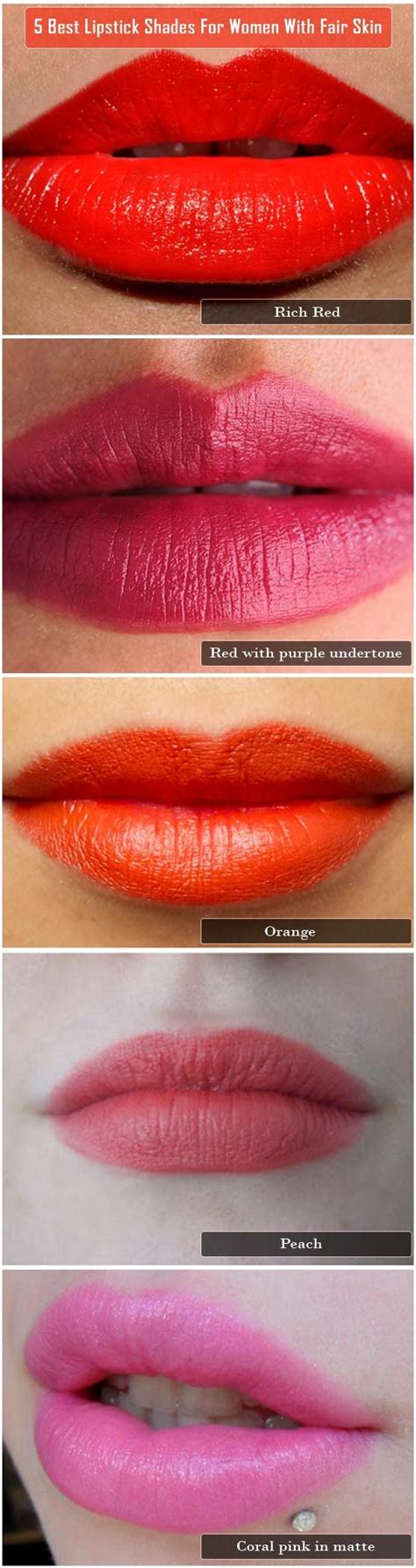 5 Best Lipstick Shades Colors For Fair Skinned Women 2023 Update Lipstick For Fair Skin