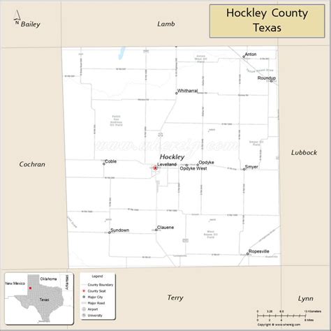 Hockley County Map Texas Where Is Located Cities Population