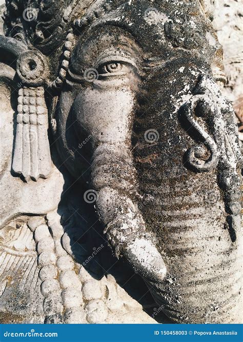 Close Up Of Hindu God Ganesha Lord Of Wisdom Stock Image Image Of